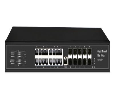 China LACP 16 Port Gigabit L2 Managed Switch With 10 Port Fiber Optic SFP for sale