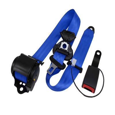 China High Quality Universal 3 Point Retractable Car Seat Belt Retractable Seat Belt with Harness Wiring Buckle for sale