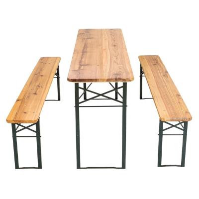 China Fashion Outdoor Garden Set D009.225 Foldable Wooden Beer Table Set for sale