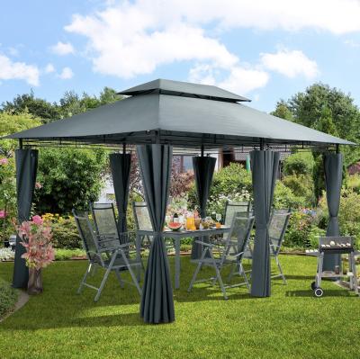 China A051 Weather Resistant High Quality 3*4 With Curtain Outdoor Gazebo Steel Tent Garden Gazebo Sunshade for sale