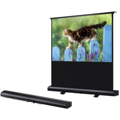 China Portable Floor Standing Projection Screen Pull Down , Pull Up Floor Projector Screen for sale