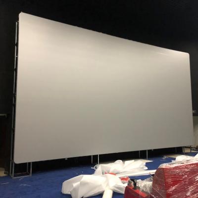 China Perforated Screen / Movie Roll Up Rear Projection Silver 3D Projection Screen Cloth , High Gain Projector Cloth For Cinema / Home Theater for sale