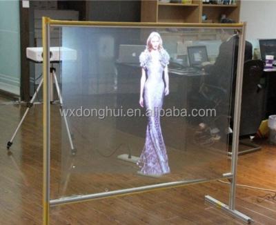 China Excellent visual effect high quality rear projection holographic screen film for store and exbitions for sale