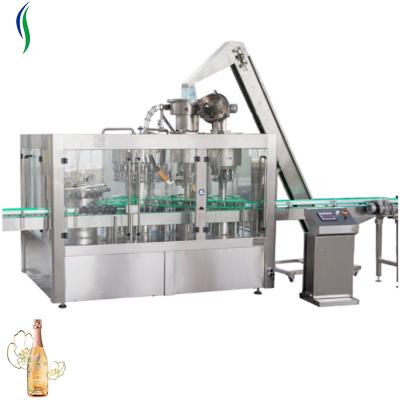 China Automatic Beverage Glass Bottle Champagne Filling Machine Bottling Plant Manufacturer for sale