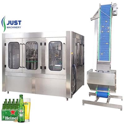 China Full Automatic Glass Food Pet Bottle Small Beer Filling Machine Plant Factory for sale