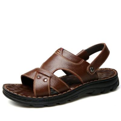 China New Quality Summer Men's Sandal Top Layer Cowhide Design Leather Lightweight Classic Beach Men's Sandal for sale