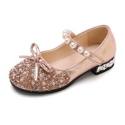 China Fashion Trend Summer Soft Bottom Children's Single Layer Crystal Glitter Princess Shoes for sale