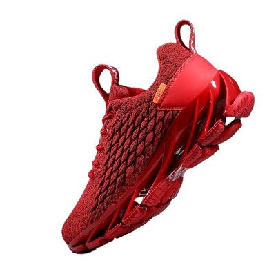 China Fashion Trend PU Mesh Red Casual Shoes Men Sneaker, Red Sneaker For Men Shoes Red Bottom for sale