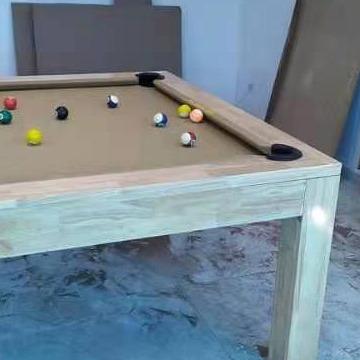 China Solid Wood Billiard Table and PU Dining Table 9 Ball Billiard Table for sale