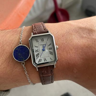 China Water Resistant Classic Luxury Girls Watch Female Fashion Ladies Watches Leather Strap Band Rectangle Clock Quartz Female Wristwatches for sale