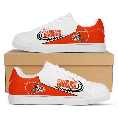 China 2021 Fashion Trend Wholesale Custom Casual Sneakers Fans Unisex Team Browns Logos Football Team Running Shoes for sale