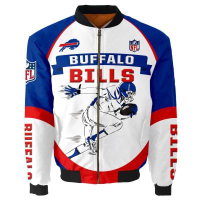 China QUICK DRY NFL Poster 32 Teams Wholesale 1 Moq Drop Shipping Mens Outdoor Jackets White Bomber Jacket For Men for sale