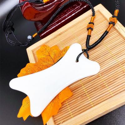 China face& Neck& White Ceramic Stone Body OEM Gua Sha Massage Guasha Tool Suppier Face Guasha Stone for sale