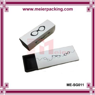 China White coated paper drawer box/Recycle paper sunglass box ME-SG011 for sale