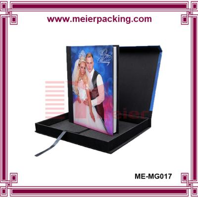 China Album photo box, clamshell magnetic paper box, album gift box with ribbon ME-MG017 for sale