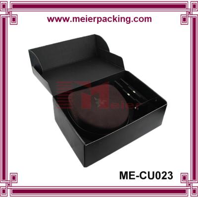 China Custom matt lamination colorful printing corrugated paper black box ME-CU023 for sale