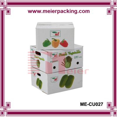 China Custom E F Flute Corrugated Box For Fruits,Corrugated Packaging Box ME-CU028 for sale