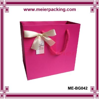 China Gift packaging bag with cotton rope handle/exclusive design paper gift bag ME-BG042 for sale