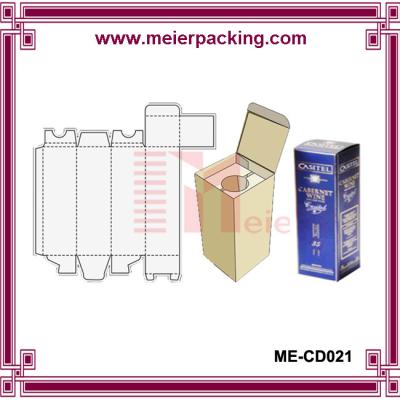 China Recycle wine packaging box, 100ml wine bottle paper box ME-CD021 for sale