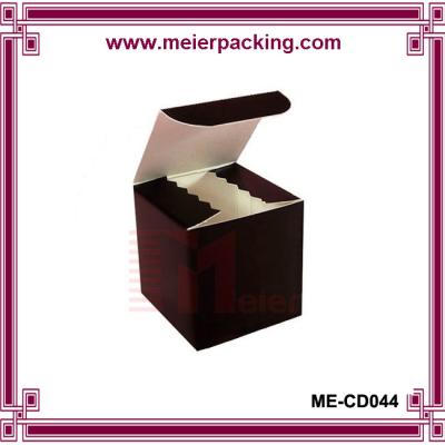 China Dark brown paper cube box/Cosmetic makeup packaging paper box ME-CD044 for sale