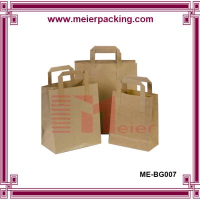 China Kraft paper bags with wide flat handle/Custom kraft paper bags for tea, red date, dry flower for sale