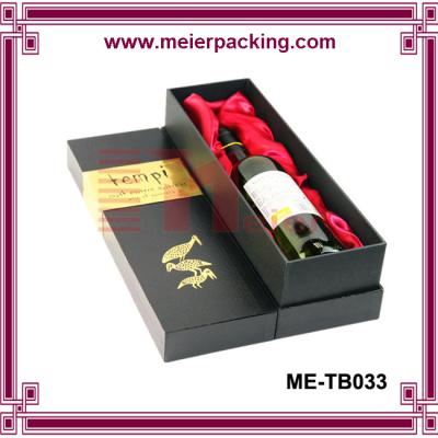 China Custom Printed Promotional Paper Cardboard Wine Box/paper cardboard wine box/Stamping wine box ME-TB033 for sale