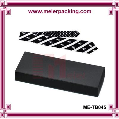 China Luxury cardboard custom black tie gift packaging paper box/Tie Paper Box/Men Paper Gift Tie Box  ME-TB045 for sale