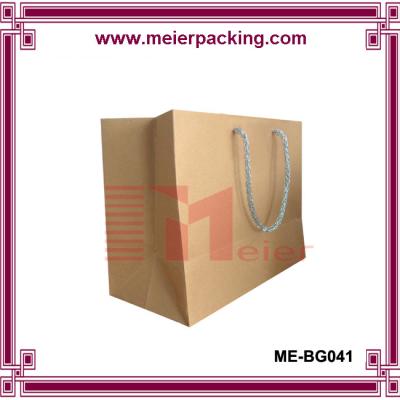 China Popular Gift Kraft Paper Bag/Recycle Printed Art Brown Kraft Shopping Paper Bag Shopping Paper Bag ME-BG041 for sale