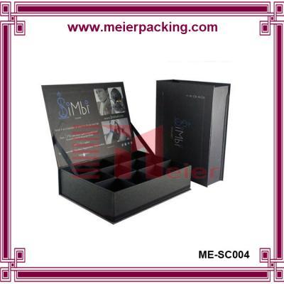 China Black clamshell paper box/Cosmetic collection paper box/Small bottle display box ME-SC004 for sale