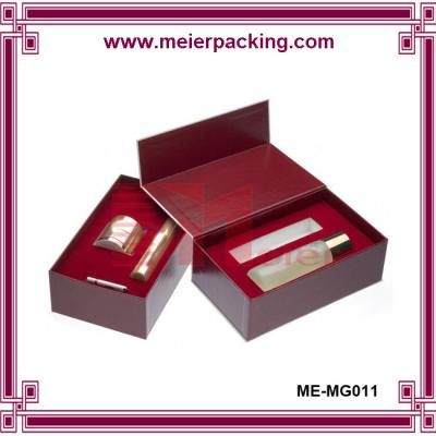 China OEM cosmetic perfume packaging paper box with magnetic closure/Classic red printed gift box ME-MG011 for sale