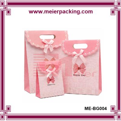 China Paper Gift Bags/Custom Gift Bags with Die Cut Handle/Party Presentation Gift Bag ME-BG004 for sale