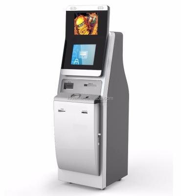 China Anti-vandal mall design dual screen swipe passport touch screen kiosk for dispensing SIM card for sale