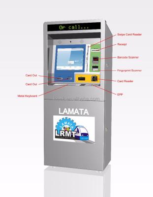 China Anti-vandal Stand Self Service Self Service Touch Screen Dispense Card Kiosk With Barcode Scanner for sale