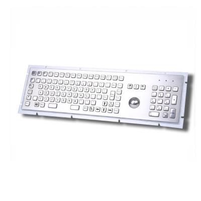 China Rugged Stainless Steel Industrial IP65 Keyboard With Trackball Metal Keyboard for sale