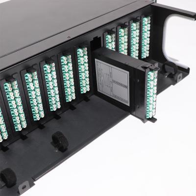 China Fiber Optic MPO Patch Panel HD 1U 2U 4U With 72 Port 64 Port 48 Port for sale