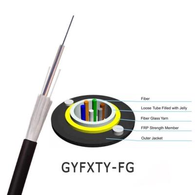 China Bändchen-Faser-Optik-12 Kern-Kabel im Freien mit Glasgarn ODM zu verkaufen