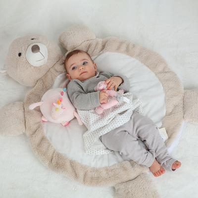 China Cute Bear Baby Blanket Game New Educational Toy Animal Shape Around Soft Playmat For Kids Children Play Game for sale