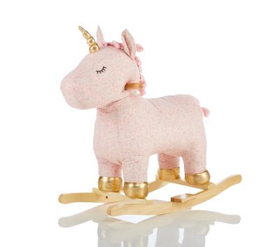 China Ride On Toy Plush Unicorn Kids Animal Riding Unicorn Rocking Horse for sale