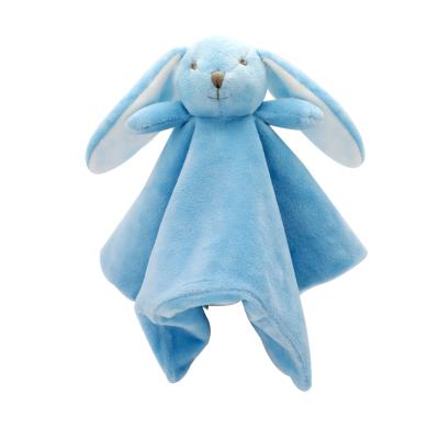 China Plush Ready to Ship 27*27cm Rabbit Super Soft Toy Comforter Blanket Bunny Bunny Animal Baby Rabbit Blanket for sale