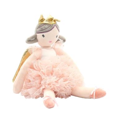 China Fashion Design Pink Baby Girl Angel Custom Human Dancing Plush Dolls Princess Plush Fairy Love Super Soft Doll Toy With Wings From Europe and America for sale