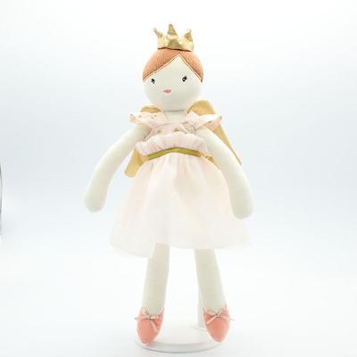 China Plush Little Dressed Girl Toys Baby Shower Gift Stuffed Princess Doll Girl Toys Soft Doll for sale