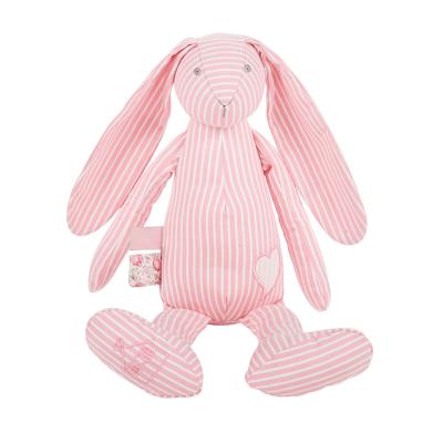 China Plush Ready To Ship Baby Plush Toy Cute Bunny Teddy Bear Rabbit 6 Month Plush Quilt Baby Animal Rattle Rest Teething Soft Toys for sale