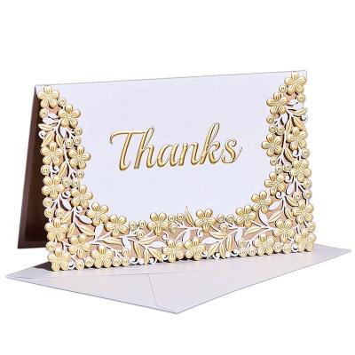 China Europe Custom Greeting Thank You Cards Gold Foil Printing With Logo for sale