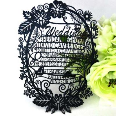 China Europe personalized Papercut on your wedding day card, laser cut wedding card, paper cut card for weddings for sale