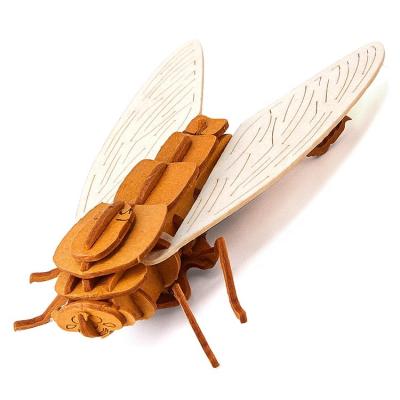 China Europe cardboard wholesale insect toy 3d cicada puzzle paper model for kid for sale