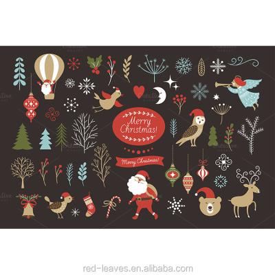 China Gift Merry Christmas New Year Classic Design Customized Wish Postcard for sale