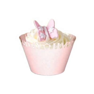 China Paper Laser Cut Party Decoration Birthday Cupcake Wrappers for sale