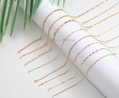 China 2mm 3mm Casual Gold Filled Chains/Sporty Silver Tennis Women's Slim Kids Boy Babies Chain Rope Necklace for sale