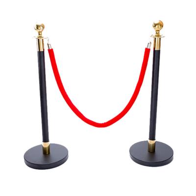 China Multi-application Crowd Control Bracket Twisted Rope Steel Ball Top Rope Barrier Queue Barrier Gold Barrier for sale