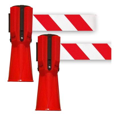 China Any Place Needs Crowd Control Widening Plastic Retractable Traffic Cone Topper 5 Meter Warning Tape Belt for sale